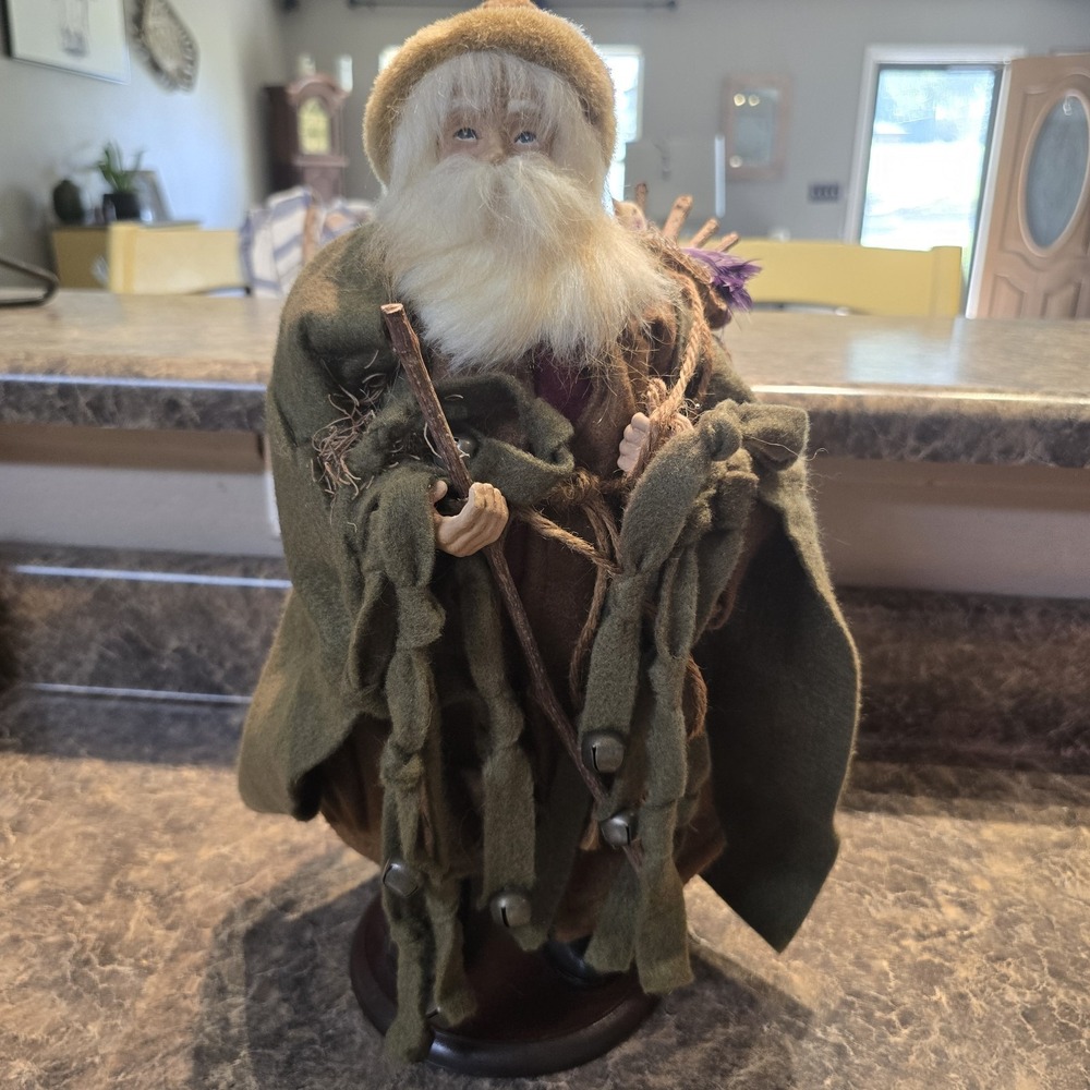 Vintage Santa's Best Classic Collectible Rustic Father Christmas 17" Rare